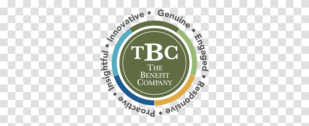 Tbc Roundlogovalues The Benefit Company Circle, Label, Text, Symbol, Beverage Transparent Png