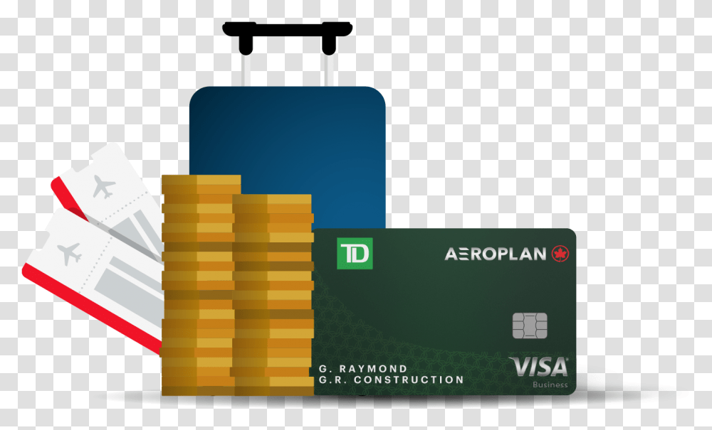 Td Aeroplan Visa Business Credit Card Credit Card, Text, Weapon, Weaponry Transparent Png