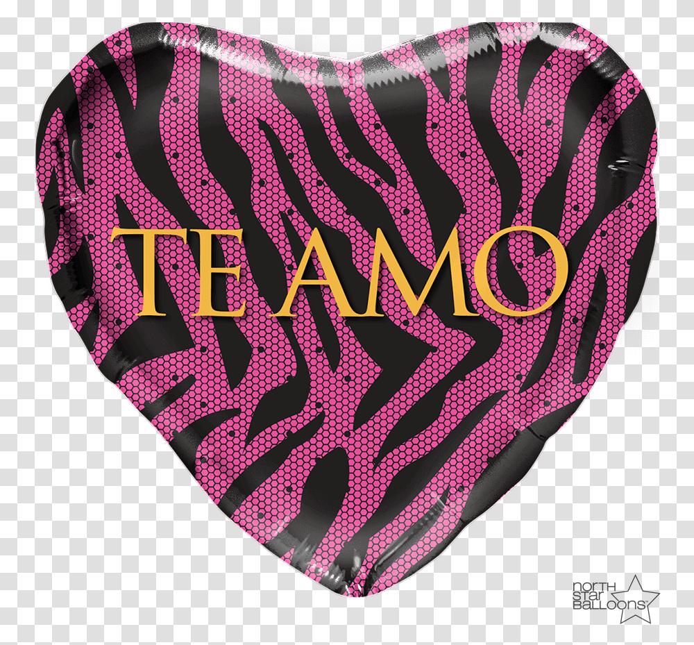 Te Amo Pink Zebra 18 In Download Illustration, Plectrum, Rug, Heart Transparent Png