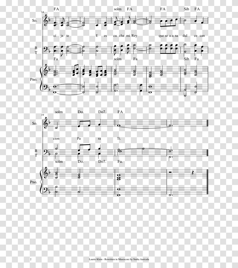 Te Amo Te Amo Rey Sheet Music Composed By Laurie Sheet Music, Gray, World Of Warcraft Transparent Png