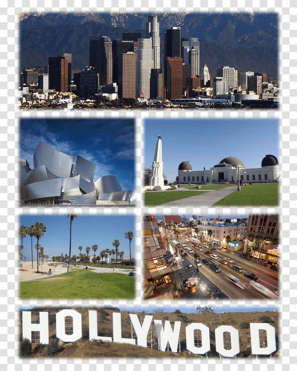 Te Collage Los Angeles Los Angeles Photo Collage, Poster, Advertisement, Building, Metropolis Transparent Png
