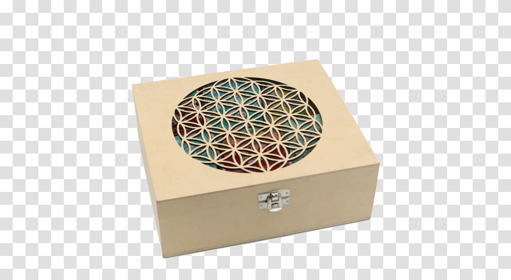 Tea Box Flower Of Life Flower Of Life Theedoos, Rug, Carton, Cardboard, Crystal Transparent Png