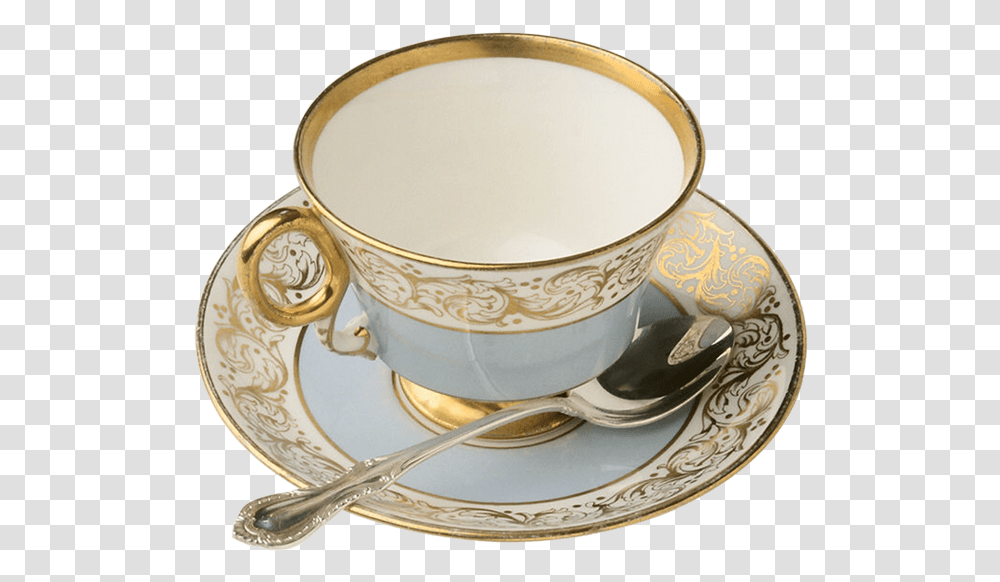 Tea Clear Cup Tea Cup Background, Saucer, Pottery, Spoon, Cutlery Transparent Png