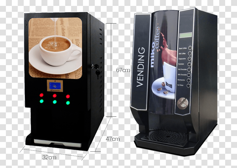Tea Coffee Machine Size, Coffee Cup, Beverage, Drink, Espresso Transparent Png