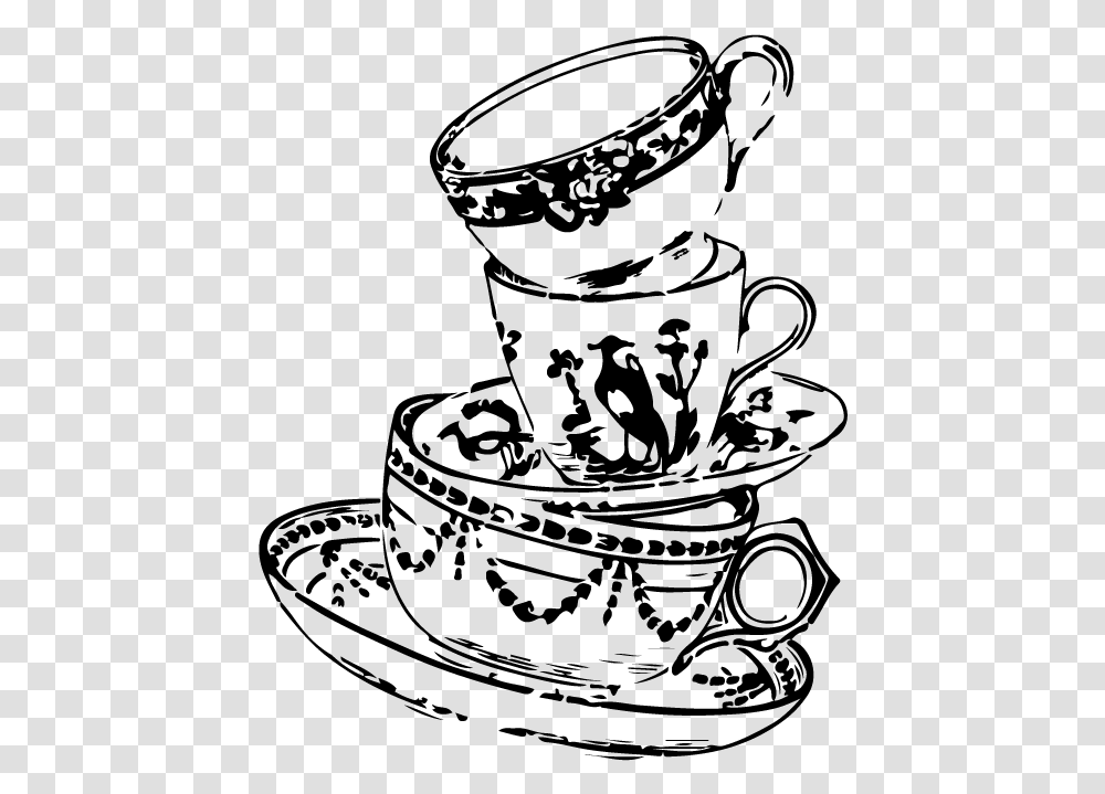 Tea Cup Mad Hatter Drawing, Gray, World Of Warcraft Transparent Png