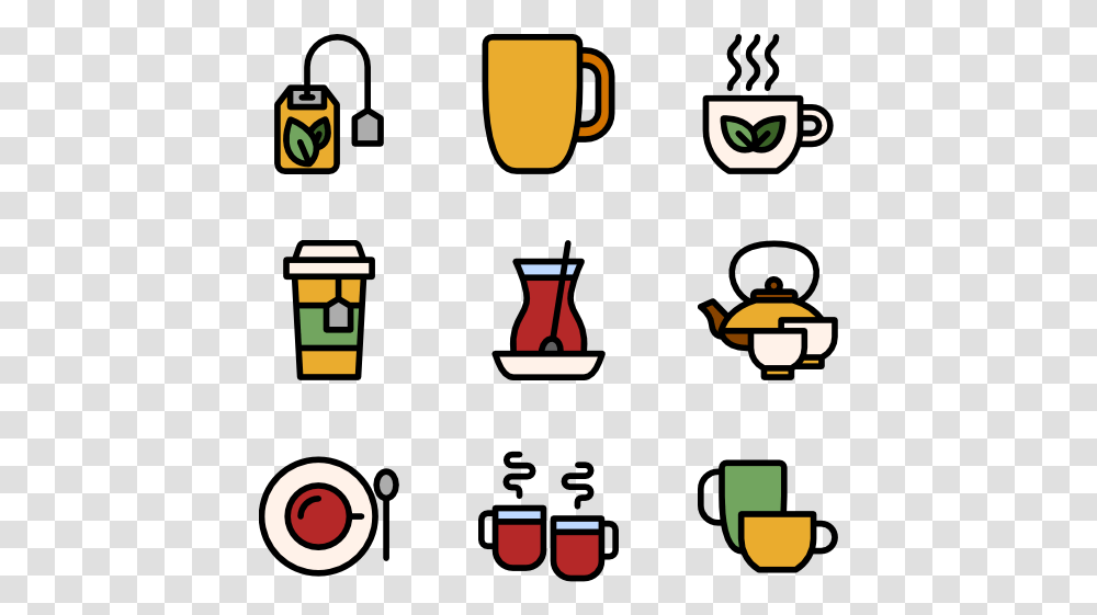 Tea Cup Of Tea Icon, Beverage, Coffee Cup, Label Transparent Png
