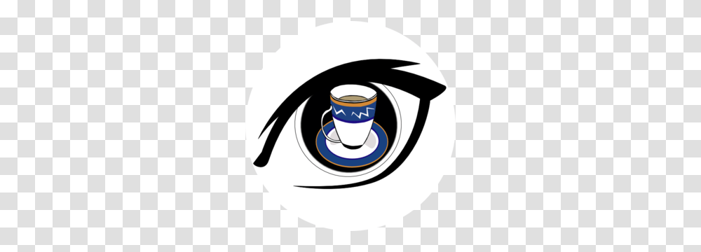 Tea Cup On Eye Clip Art, Coffee Cup, Helmet, Apparel Transparent Png