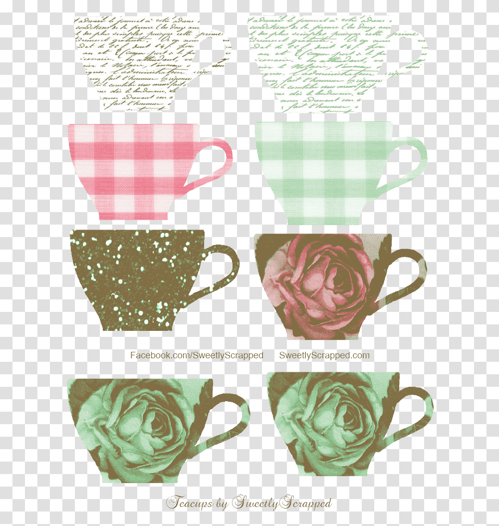 Tea Cup Tag Printable, Coffee Cup, Saucer, Pottery, Rose Transparent Png