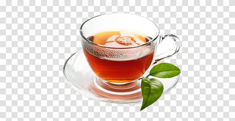 Tea Cup With Tea Leaf, Beverage, Drink, Saucer, Pottery Transparent Png