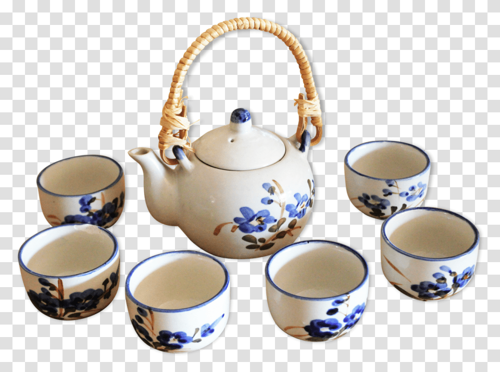 Tea Cups Ceramic, Pottery, Saucer, Coffee Cup, Teapot Transparent Png