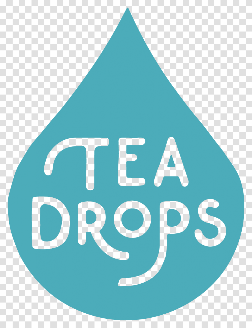 Tea Drops Logo, Word, Green, Face Transparent Png