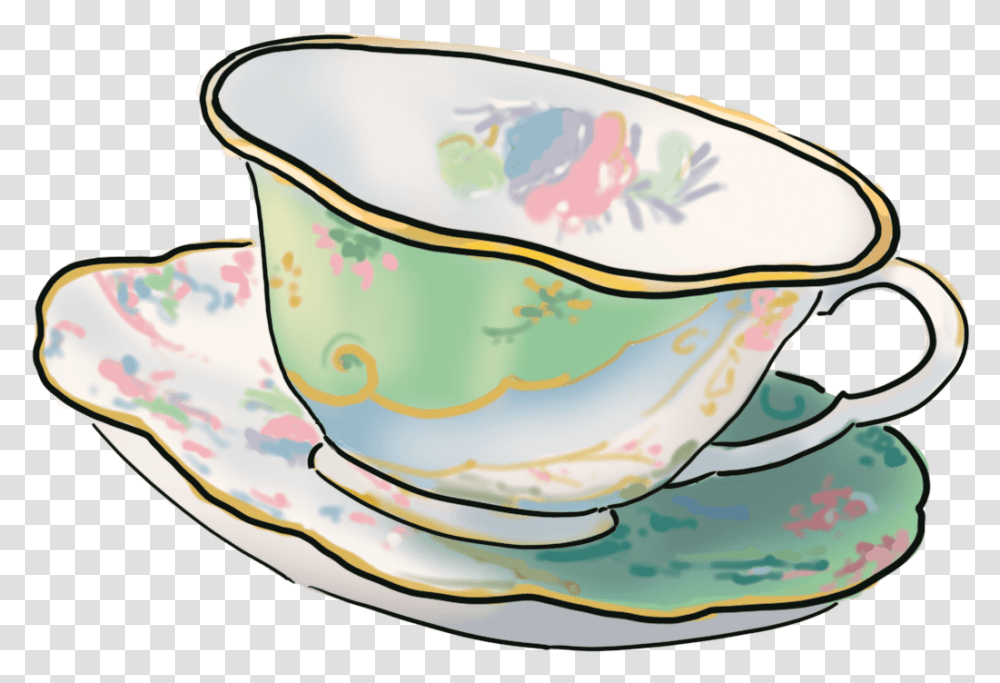 Tea Fit For A Queen Saucer, Pottery, Bowl, Cup, Plant Transparent Png