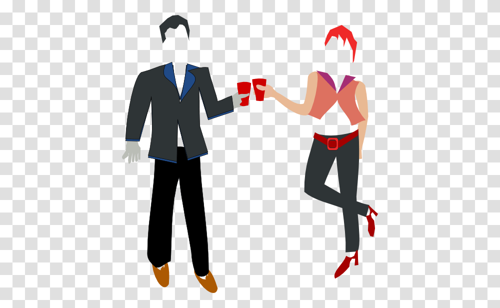 Tea For Two In The Street Clipart, Person, Long Sleeve, Hand Transparent Png