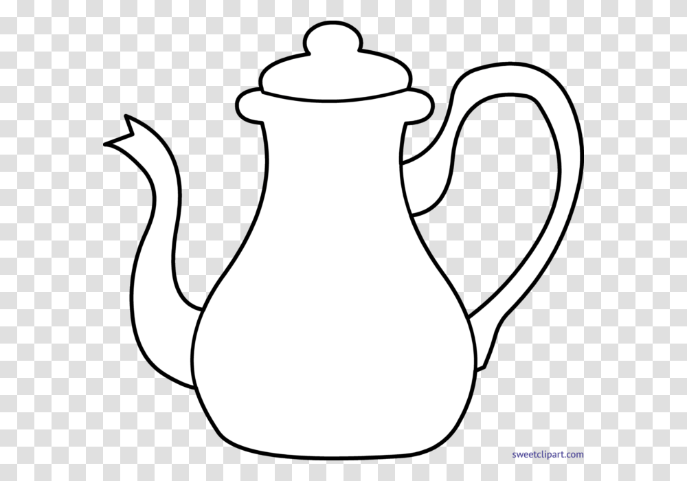 Tea Kettle Lineart Clip Art, Pottery, Teapot, Jar, Lamp Transparent Png