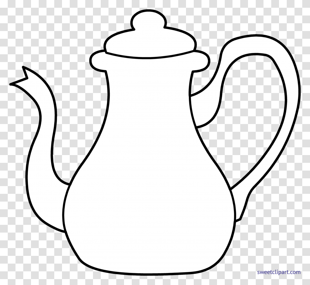 Tea Kettle Lineart Clip Art, Pottery, Teapot, Snowman, Winter Transparent Png