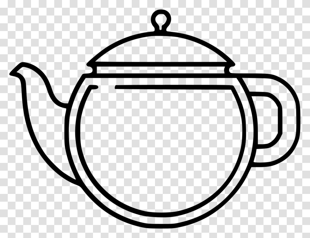 Tea Kettle Tea Kettle In, Pottery, Teapot, Stencil Transparent Png