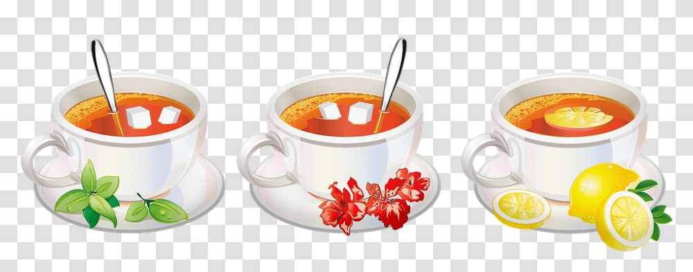 Tea Lemon Mint Black Tea Herbal Tea Sugar Drink Tisane, Bowl, Coffee Cup, Beverage, Soup Bowl Transparent Png