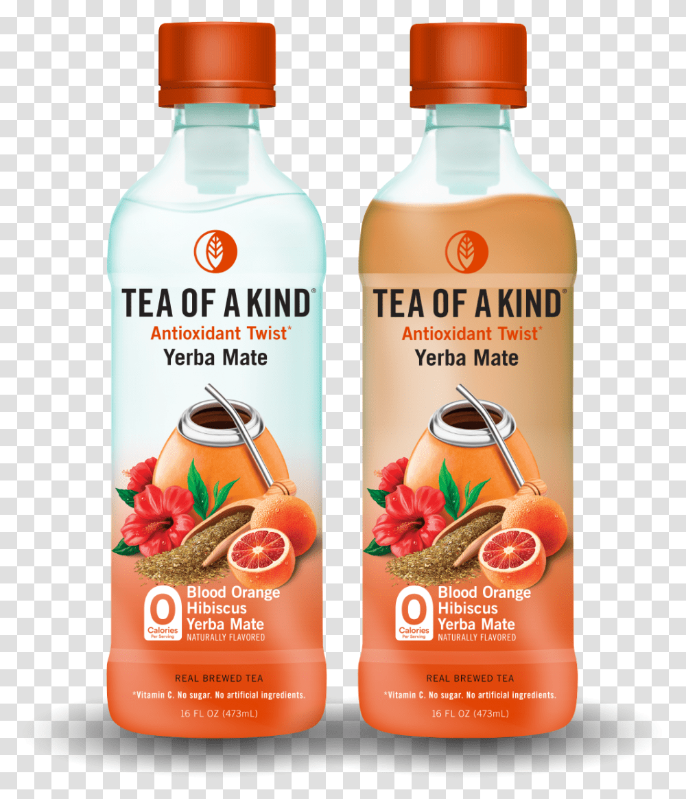 Tea Of A Kind Yerba Mate, Label, Beverage, Bottle Transparent Png