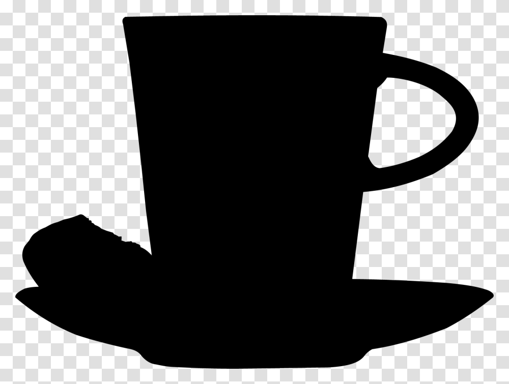 Tea Silhouette Coffee Cup, Logo, Number Transparent Png