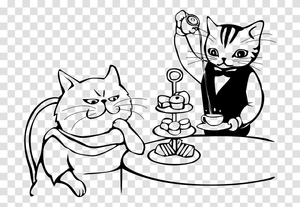 Tea Time Candy Waiter Wealthy Cat Appetite Waiter Cat, Gray, World Of Warcraft Transparent Png