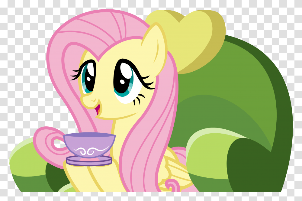 Tea Time With Fluttershy By Bombard423 Mlp Fluttershy Tea, Graphics, Art, Drinking, Beverage Transparent Png