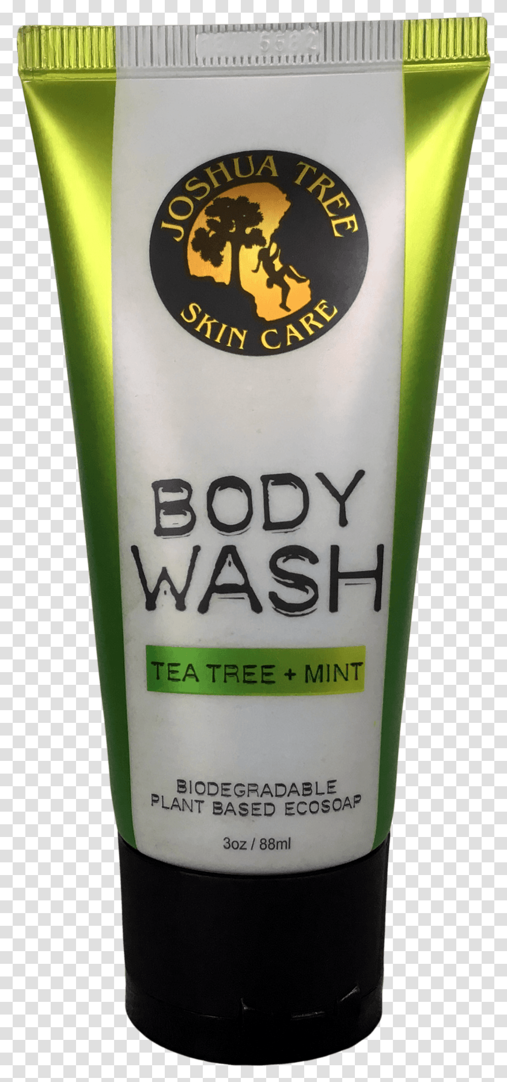 Tea Tree Mint Body Wash Joshua Tree Skin Care, Bottle, Cosmetics, Beer, Alcohol Transparent Png
