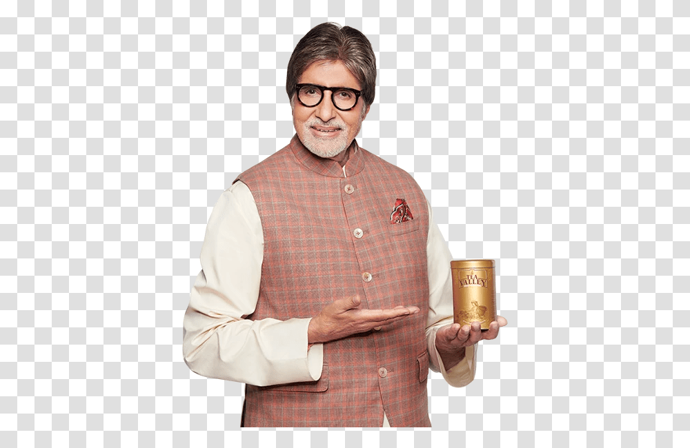 Tea Valley Amitabh Bachchan, Person, Human, Apparel Transparent Png