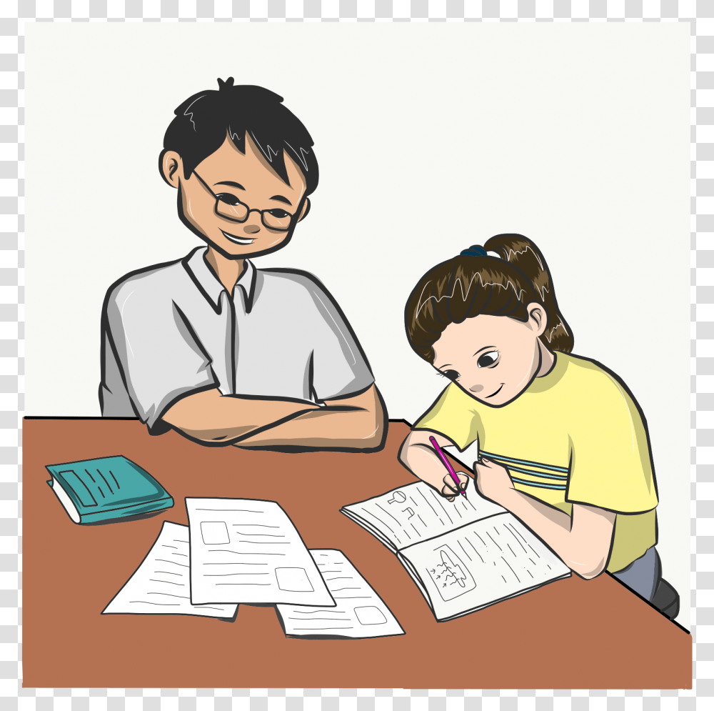 Teach Clipart Tutoring Cartoon, Person, People, Word Transparent Png