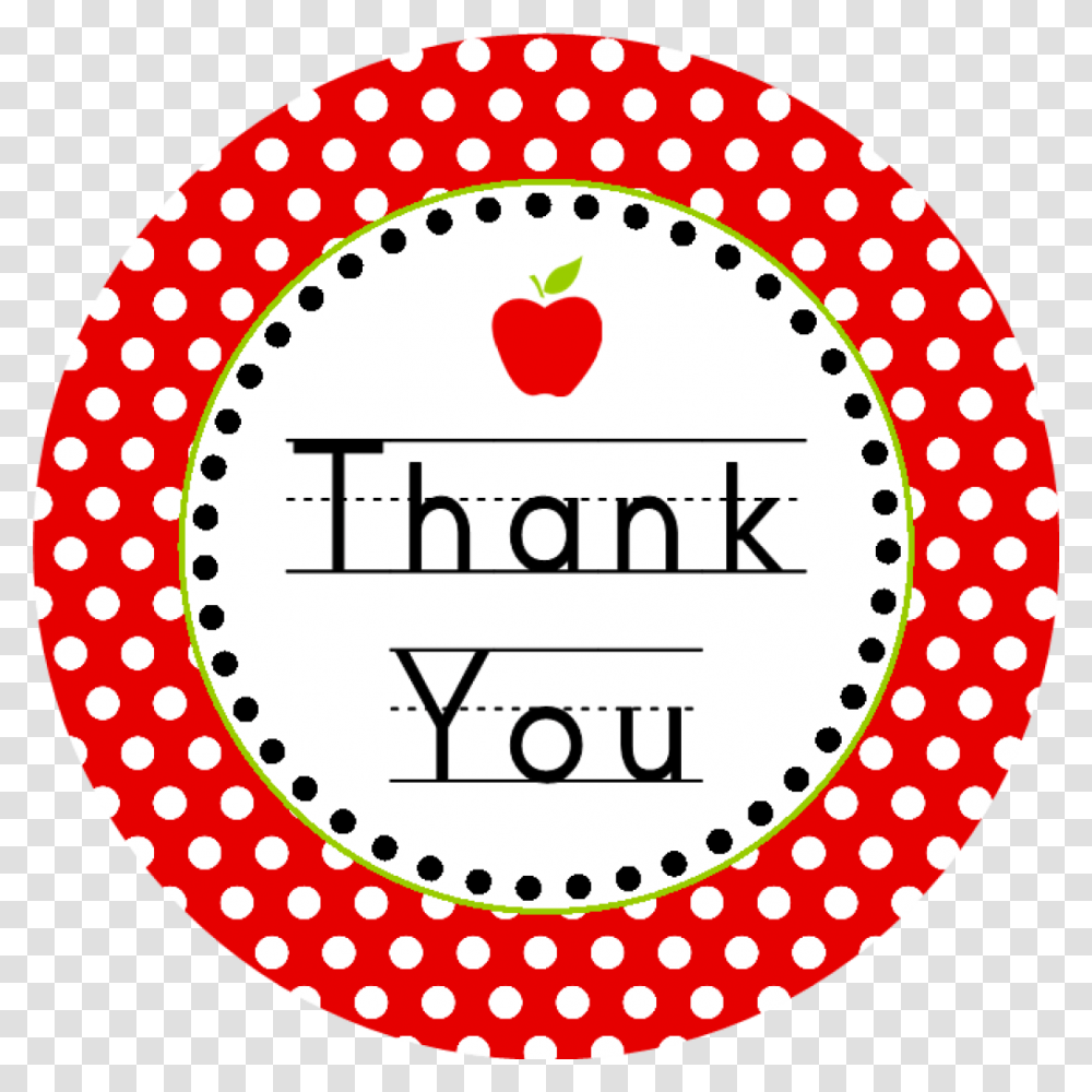 Teacher Appreciation Clip Art Images Of Thank You Apple Big Red, Label, Texture, Polka Dot Transparent Png
