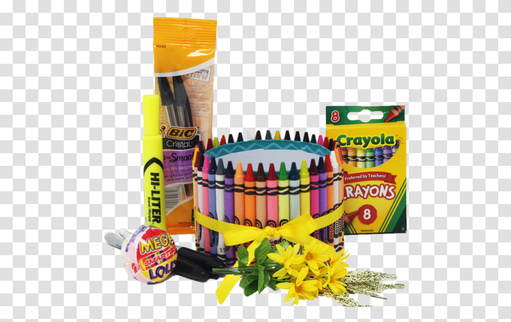 Teacher Appreciation Crayon Bouquet Contents Baby Toys, Paint Container Transparent Png