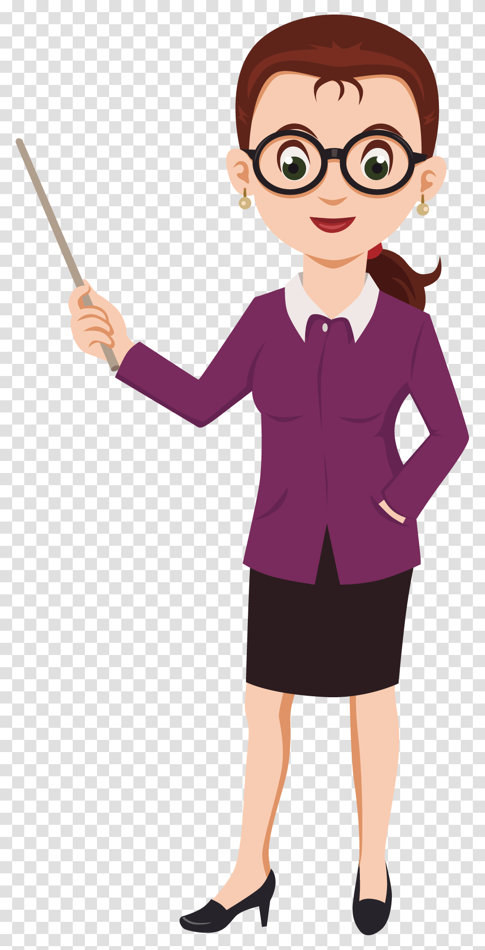 Teacher Cartoon Clip Art Female Teacher Clip Art, Person, Sleeve, Standing Transparent Png