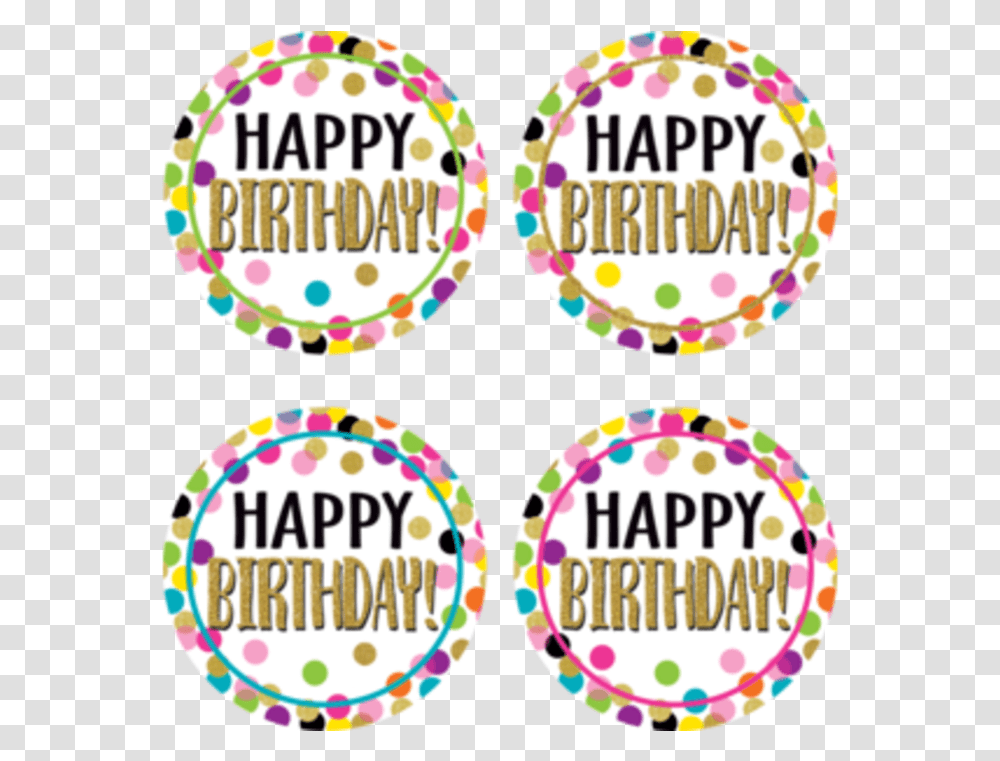 Teacher Created Resources Confetti Happy Birthday Badge Birthday Bg For Teacher, Label, Text, Sprinkles, Word Transparent Png
