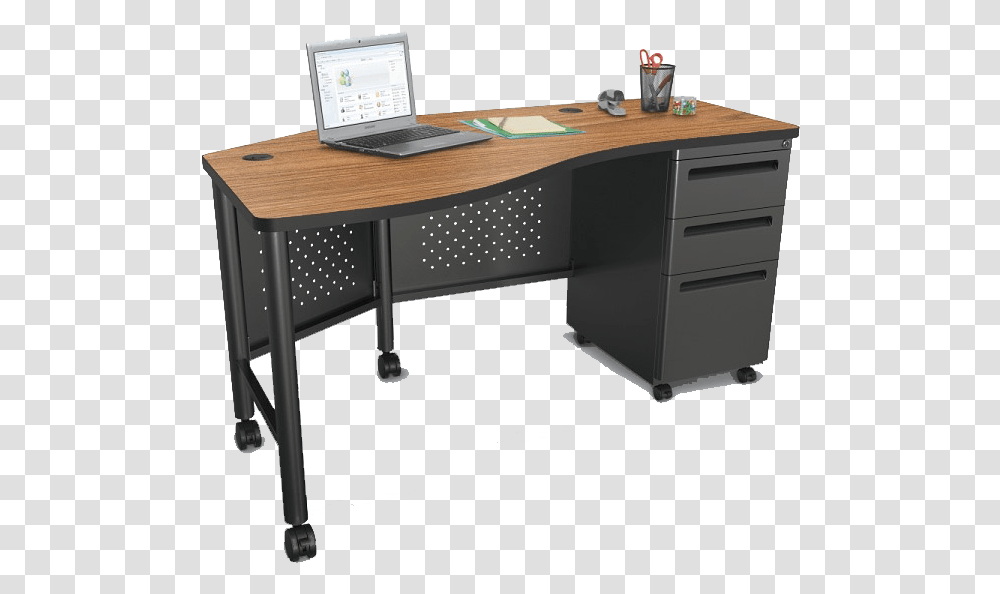 Teacher Desks, Furniture, Table, Laptop, Pc Transparent Png