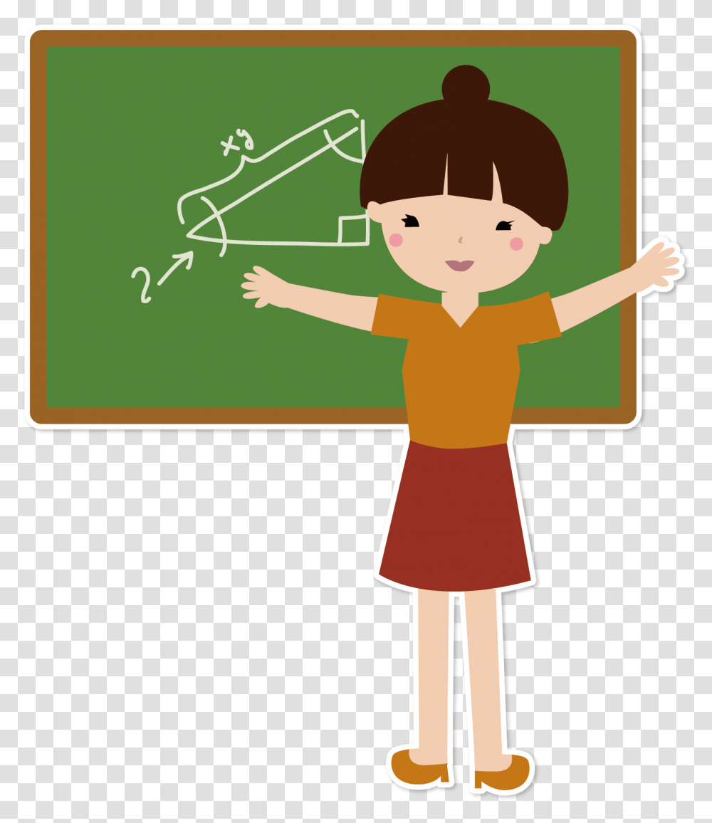 Teacher Education Student Clip Template Of A Teacher, Person, Female, Girl, People Transparent Png