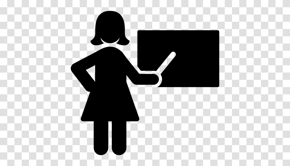 Teacher, Person, Human, Silhouette, Stencil Transparent Png