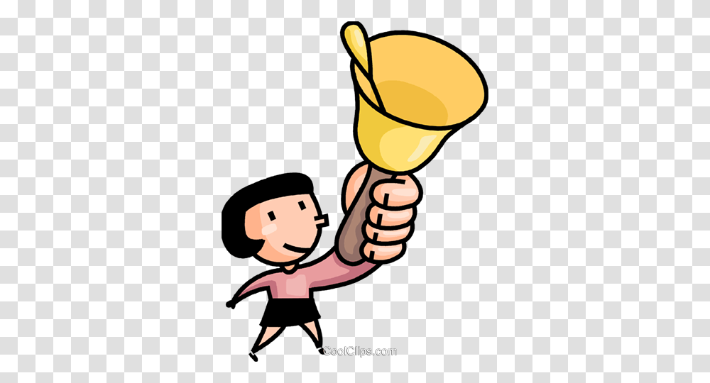 Teacher Ringing The School Bell Royalty Free Vector Clip Art, Rattle Transparent Png