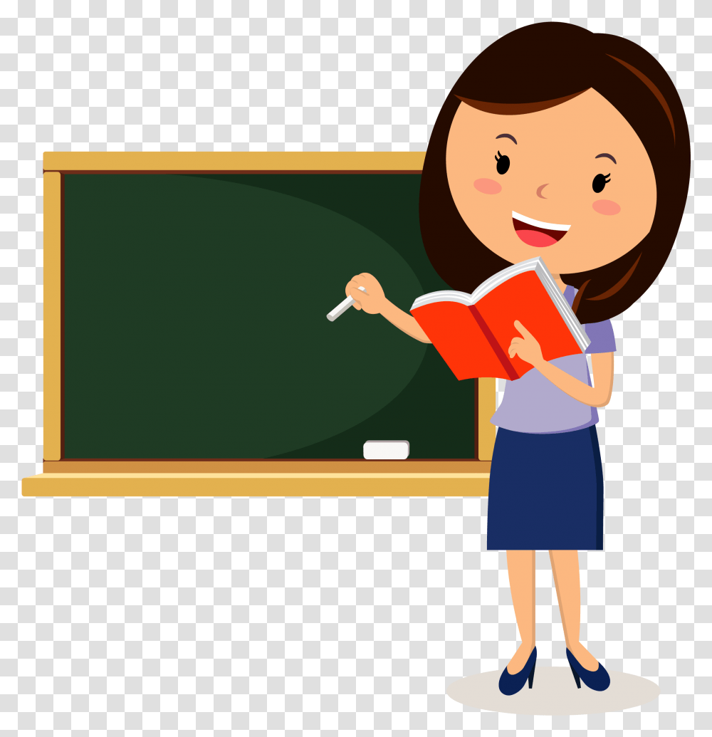 Teacher Teacher Clipart, Person, Human, Blackboard Transparent Png