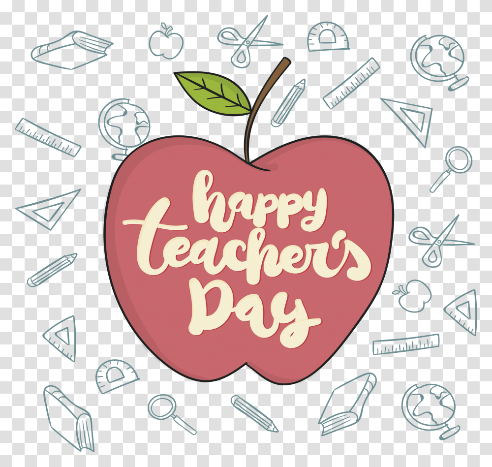 Teacher Vector Teachers Day Happy Teacher's Day Clipart, Label, Plant, Heart Transparent Png