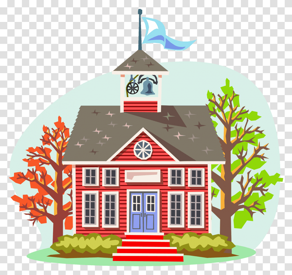 Teaching To Change The Cartoon Pictures Of Schools, Building, Housing, Cottage, House Transparent Png