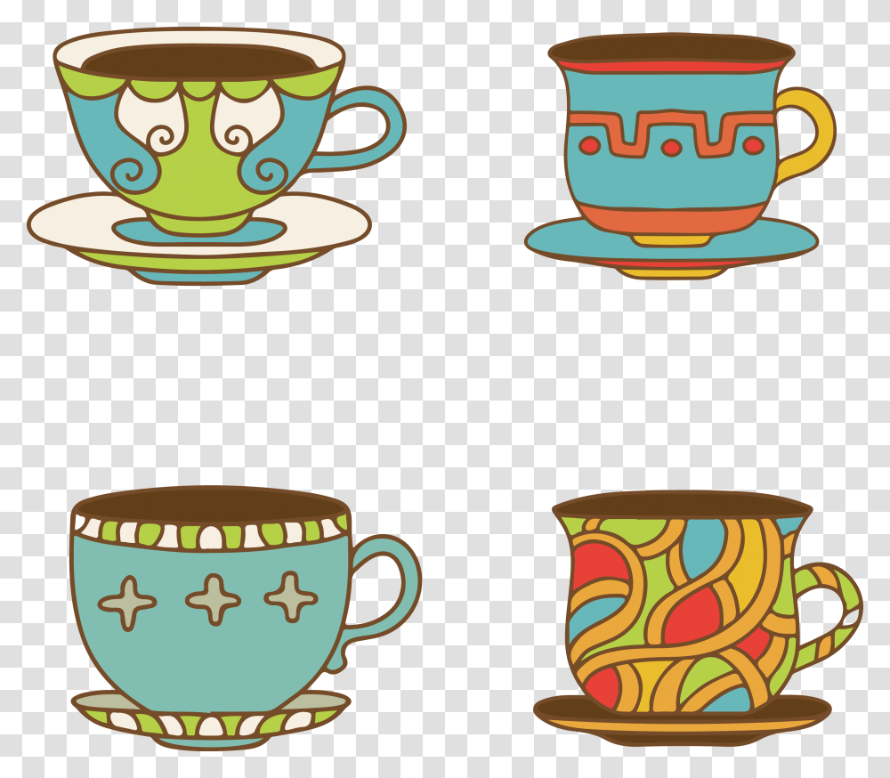 Teacup Coffee Cup Clip Art, Saucer, Pottery Transparent Png