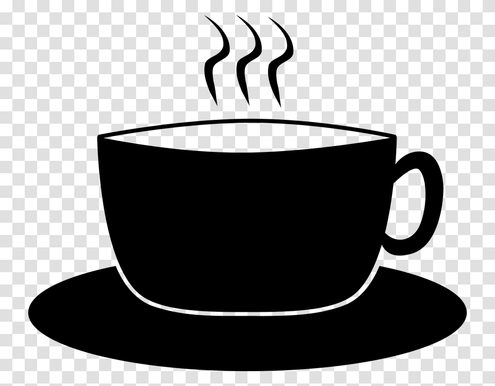 Teacup Coffee Tea Saucer The Dish Cafe Aroma Cup And Saucer Clip Art, Gray, World Of Warcraft Transparent Png