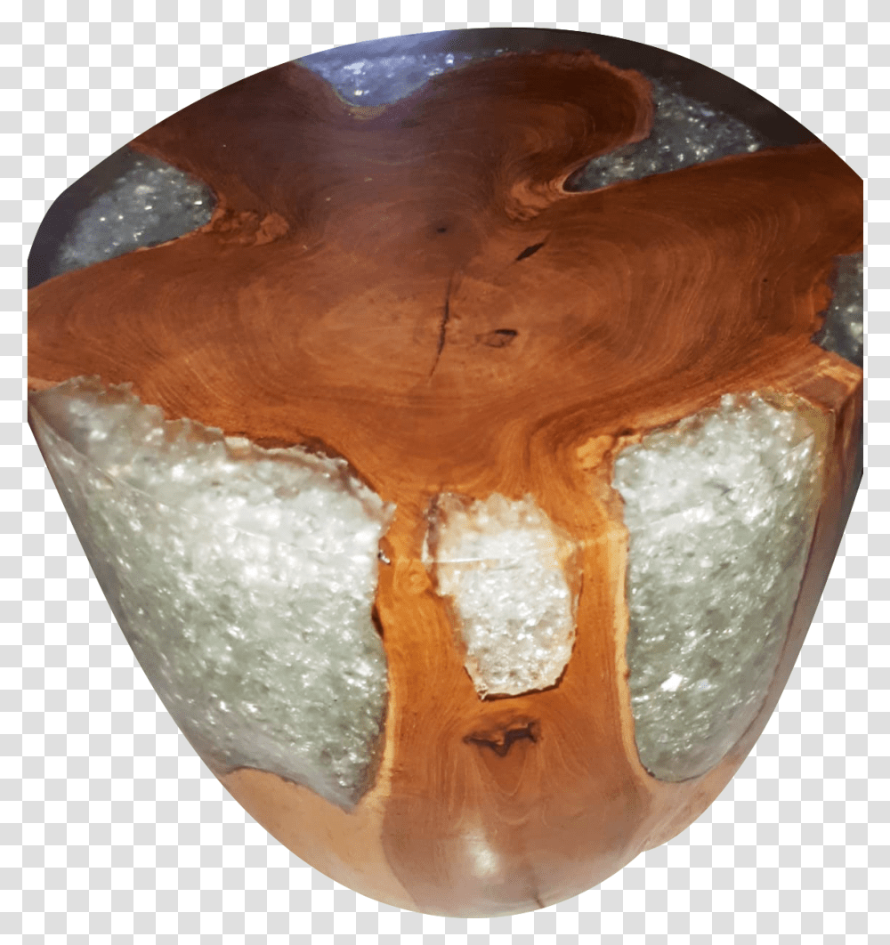 Teak Root Amp Cracked Resin Round Stool Silver Grey Coffee Table, Sphere, Crystal, Pottery, Astronomy Transparent Png