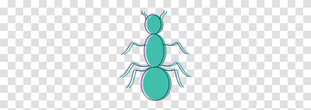 Teal And Purple Ant Silhouette Clip Art For Web, Insect, Invertebrate, Animal Transparent Png