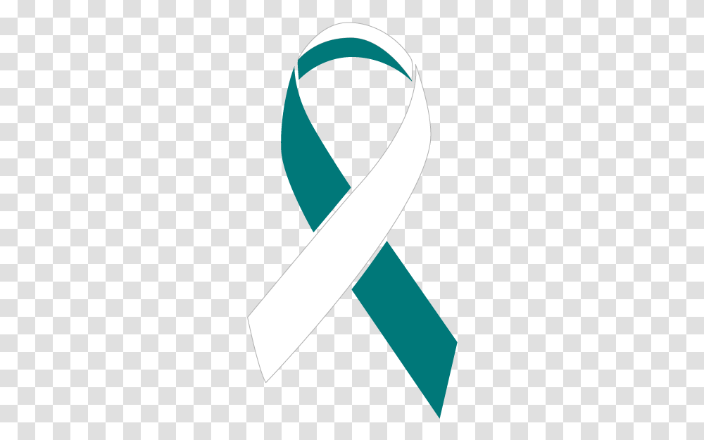 Teal And White Colored Cervical Cancer Ribbon, Candle, Fire, Light Transparent Png