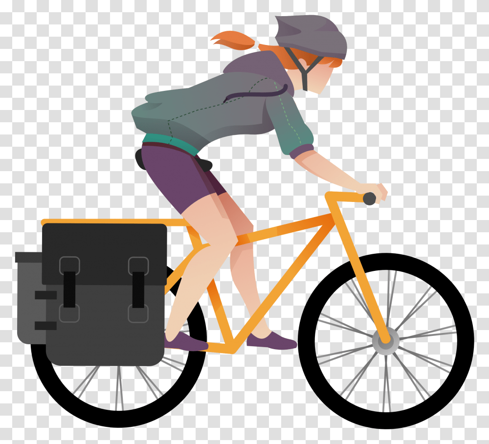 Teal Bike Girls, Transportation, Tandem Bicycle, Vehicle, Person Transparent Png