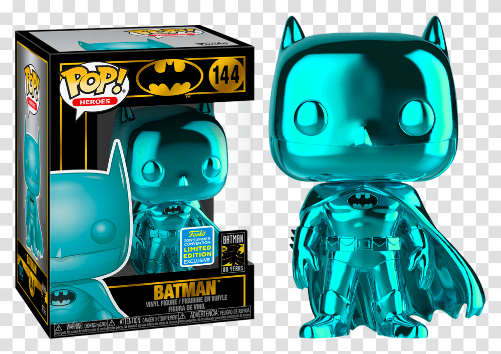 Teal Chrome Batman Funko Pop, Toy, Astronaut Transparent Png