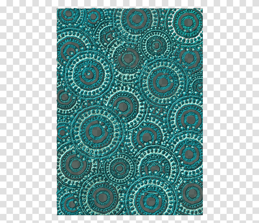 Teal Circle Pattern Scrapbook Paper Circle, Rug, Apparel, Paisley Transparent Png