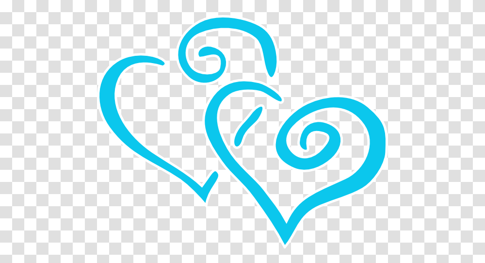Teal Double Heart Clipart Clip Art Wedding Silhouette Wedding Anniversary Clipart, Text, Symbol, Alphabet, Label Transparent Png