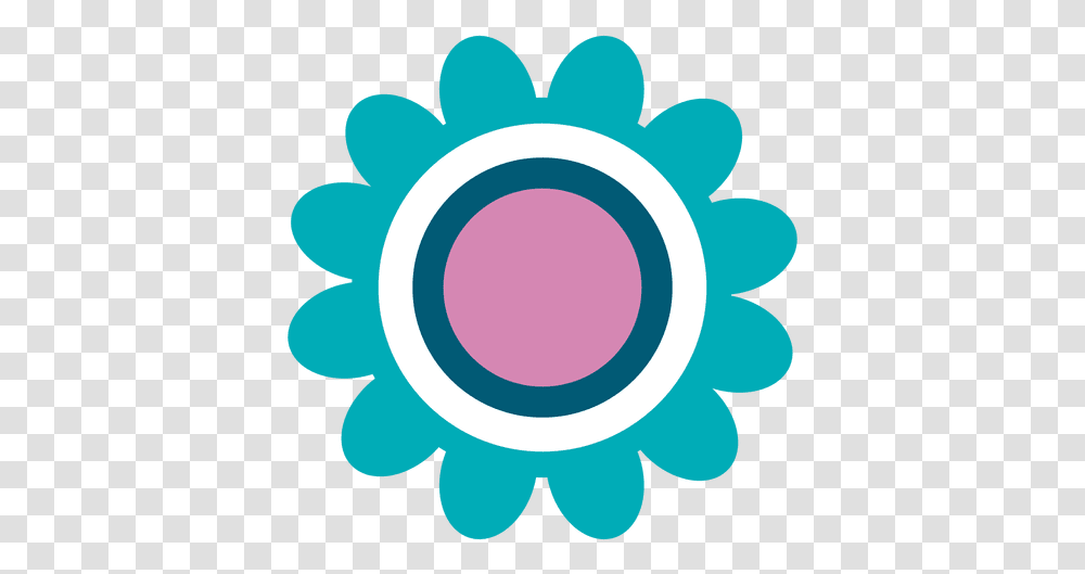 Teal Flower Icon Flower Icon, Machine, Gear, Wheel Transparent Png