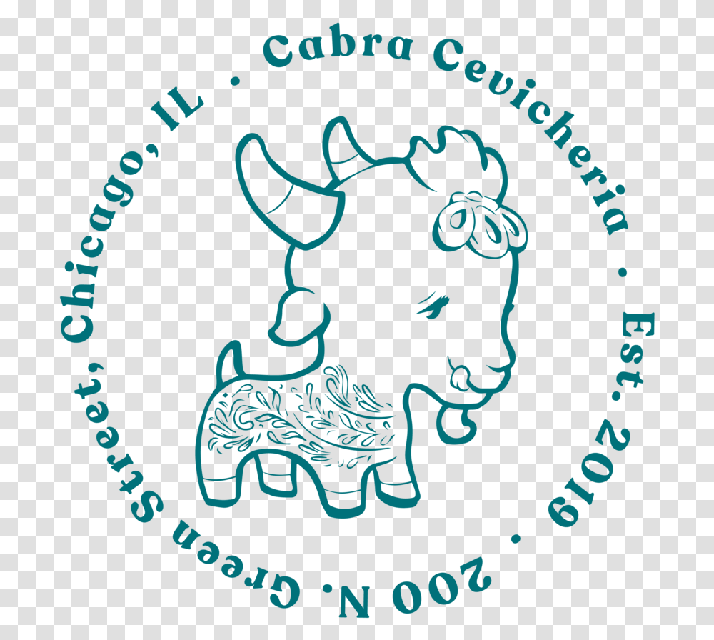 Teal Goat Stamp, Label, Alphabet, Poster Transparent Png